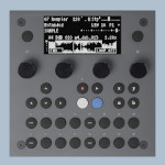 image of the tbd-16, a square device with many round buttons and a small black-and-white display screen