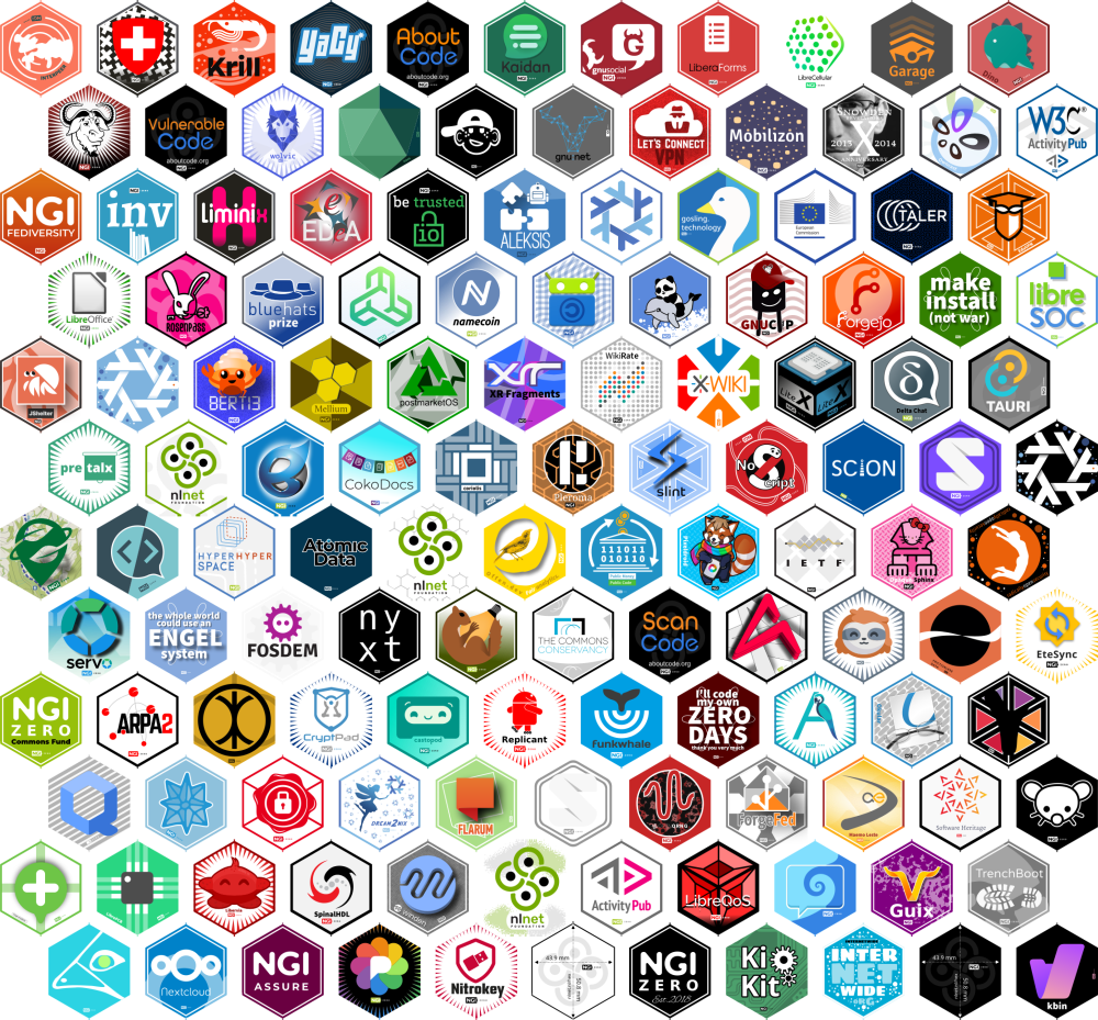 Collage of Hex stickers